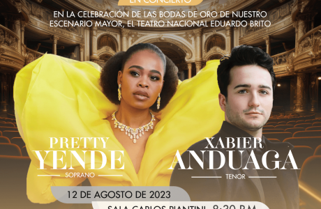 Dos espectaculares estrellas de la lírica internacional coronarán el 50 aniversario del Teatro Nacional Eduardo Brito, en una noche excepcional